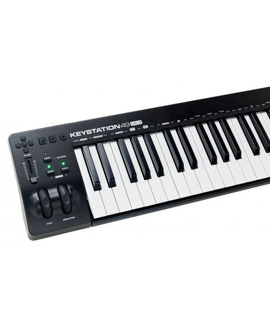 M-Audio  Keystation 49 MK3 Kenya — angled front view showing 49 semi-weighted keys and left-panel controls