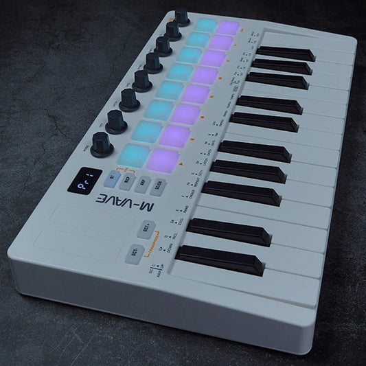 M-VAVE SMK-II 25 Key MIDI Keyboard Controller with Bluetooth & RGB Drum Pads