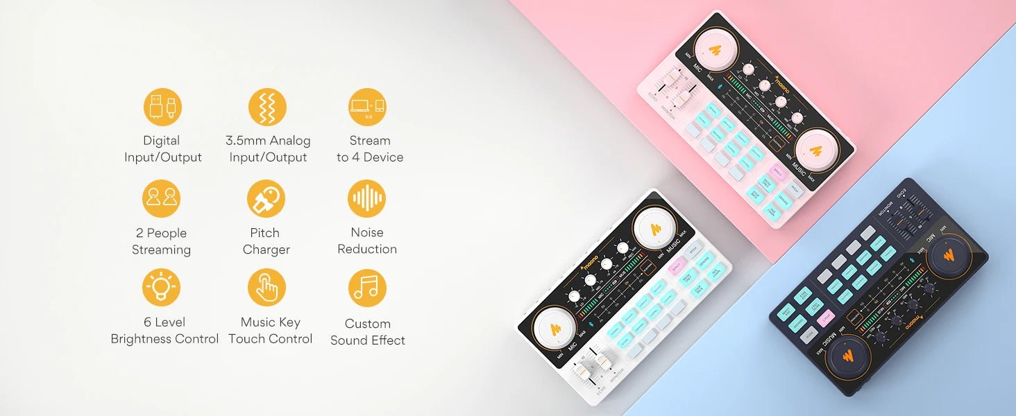 Maono AM200 - S1 Sound Card & Microphone Set – MaonoCaster Audio Interface with Condenser Mic for Live Streaming, Recording, PC & Phone - ZAMAR AUDIO SOLUTIONS