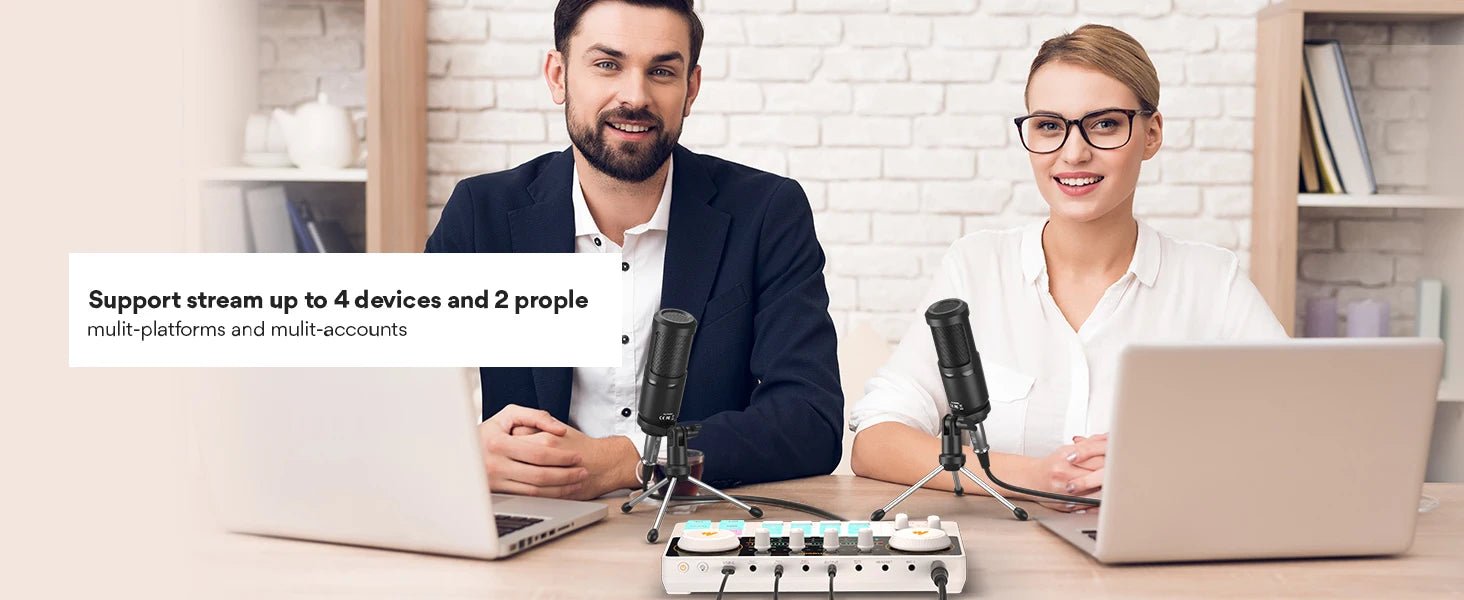 Maono AM200 - S1 Sound Card & Microphone Set – MaonoCaster Audio Interface with Condenser Mic for Live Streaming, Recording, PC & Phone - ZAMAR AUDIO SOLUTIONS