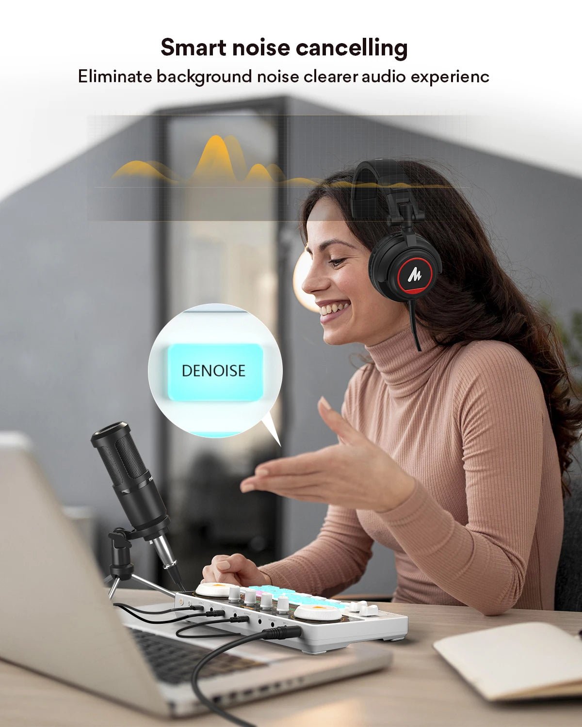 Maono AM200 - S1 Sound Card & Microphone Set – MaonoCaster Audio Interface with Condenser Mic for Live Streaming, Recording, PC & Phone - ZAMAR AUDIO SOLUTIONS