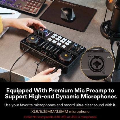 Maono AME2 Sound Card Maonocaster – All-In-One Mixer & Audio Interface for Live Streaming, Guitar, PC, Podcasting Studio - ZAMAR AUDIO SOLUTIONS