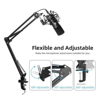 MAONO AU-B01 Microphone Suspension Boom Arm – Professional Scissor Arm Stand for Podcast, Streaming, and YouTube - ZAMAR AUDIO SOLUTIONS