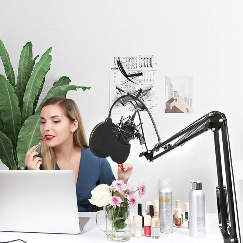 MAONO AU-B01 Microphone Suspension Boom Arm – Professional Scissor Arm Stand for Podcast, Streaming, and YouTube - ZAMAR AUDIO SOLUTIONS