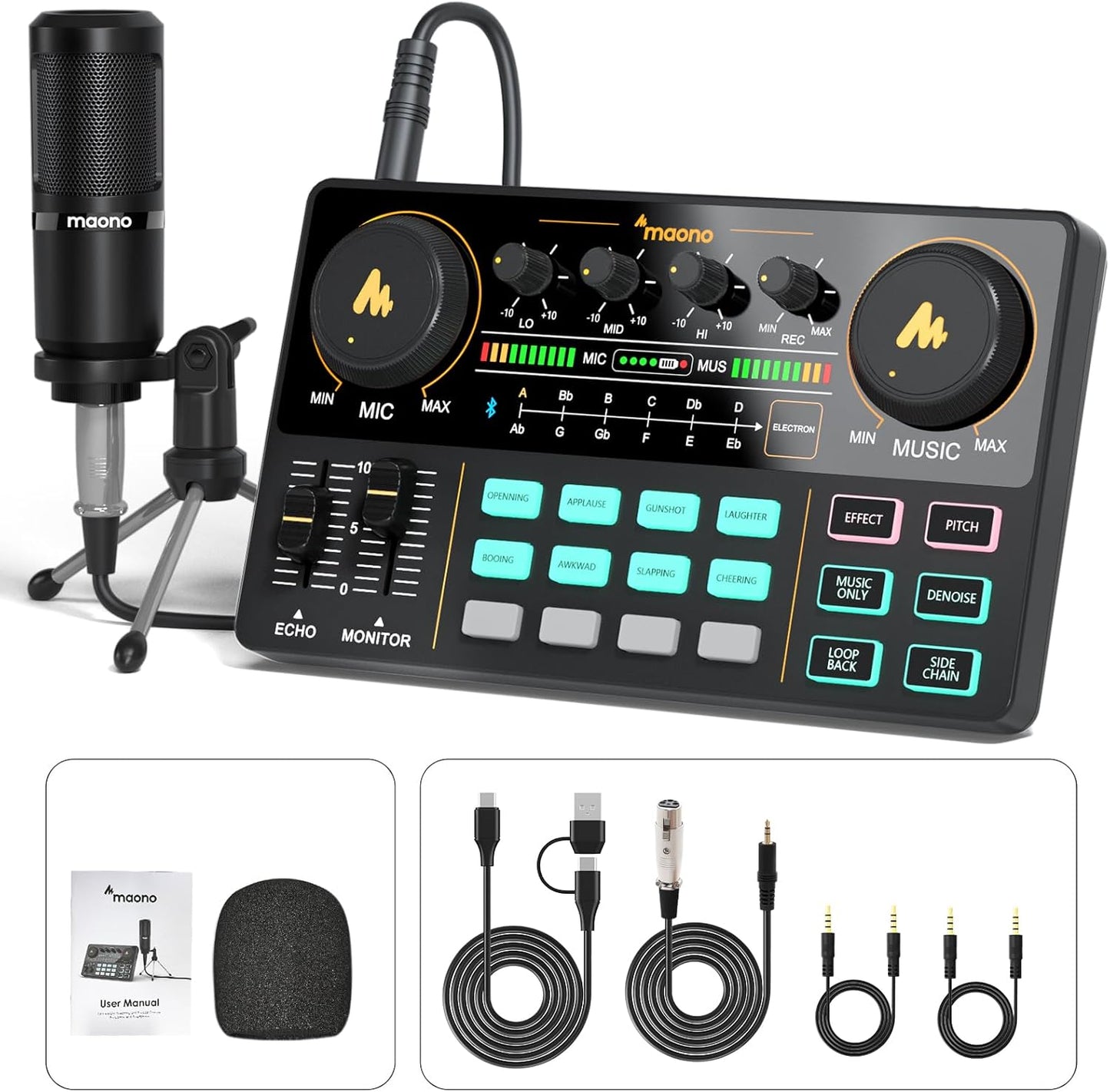 MAONO MaonoCaster Lite AU‑AM200‑S1 — Portable Podcast Console with Sound Effects & Multi‑Channel Mixing, Nairobi Delivery - ZAMAR AUDIO SOLUTIONS