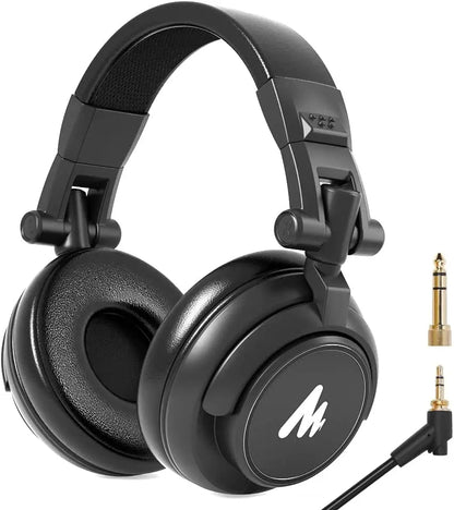 Maono MH601 Professional Studio Monitor Headphones – 50mm Driver, Detachable Plug & Cable for DJ, Studio, Sound Card - ZAMAR AUDIO SOLUTIONS