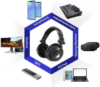 Maono MH601 Professional Studio Monitor Headphones – 50mm Driver, Detachable Plug & Cable for DJ, Studio, Sound Card - ZAMAR AUDIO SOLUTIONS