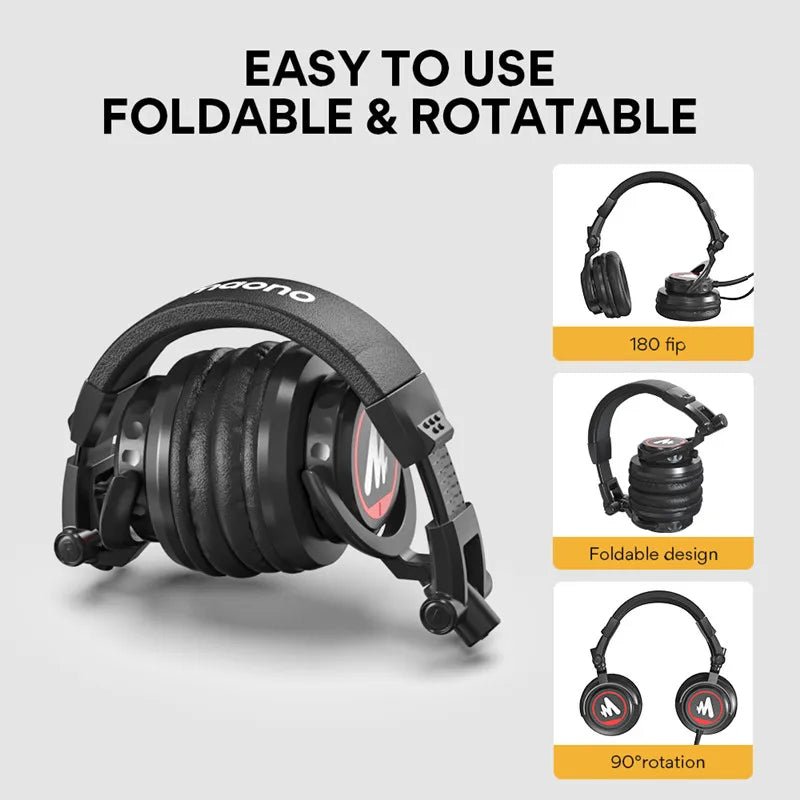Maono Monitor Headphones – 50MM Drivers, Over Ear, Lightweight, Foldable, for Smartphone, Computer, Podcast - ZAMAR AUDIO SOLUTIONS