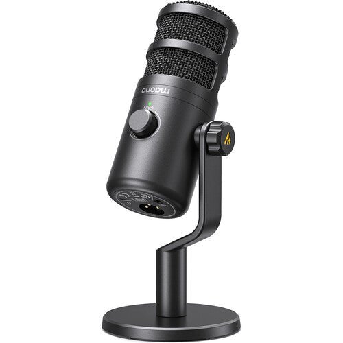 MAONO PD100 XLR podcast microphone Kenya side profile showing metal body and XLR connector