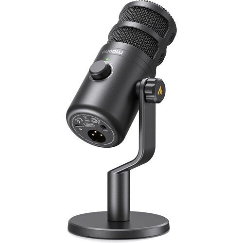 MAONO PD100 XLR podcast microphone Kenya side profile showing metal body and XLR connector
