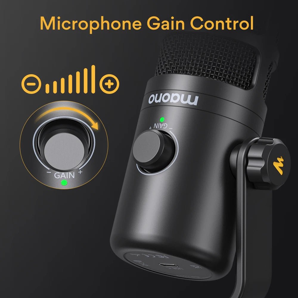 MAONO PD100U Dynamic USB Microphone – Type - C Connector for Phone, Computer, Metal Mic for Recording, Streaming, and Gaming - ZAMAR AUDIO SOLUTIONS