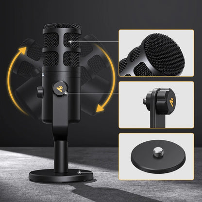 MAONO PD100U Dynamic USB Microphone – Type - C Connector for Phone, Computer, Metal Mic for Recording, Streaming, and Gaming - ZAMAR AUDIO SOLUTIONS
