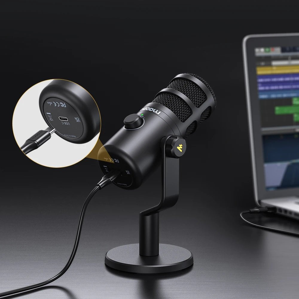MAONO PD100U Dynamic USB Microphone – Type - C Connector for Phone, Computer, Metal Mic for Recording, Streaming, and Gaming - ZAMAR AUDIO SOLUTIONS