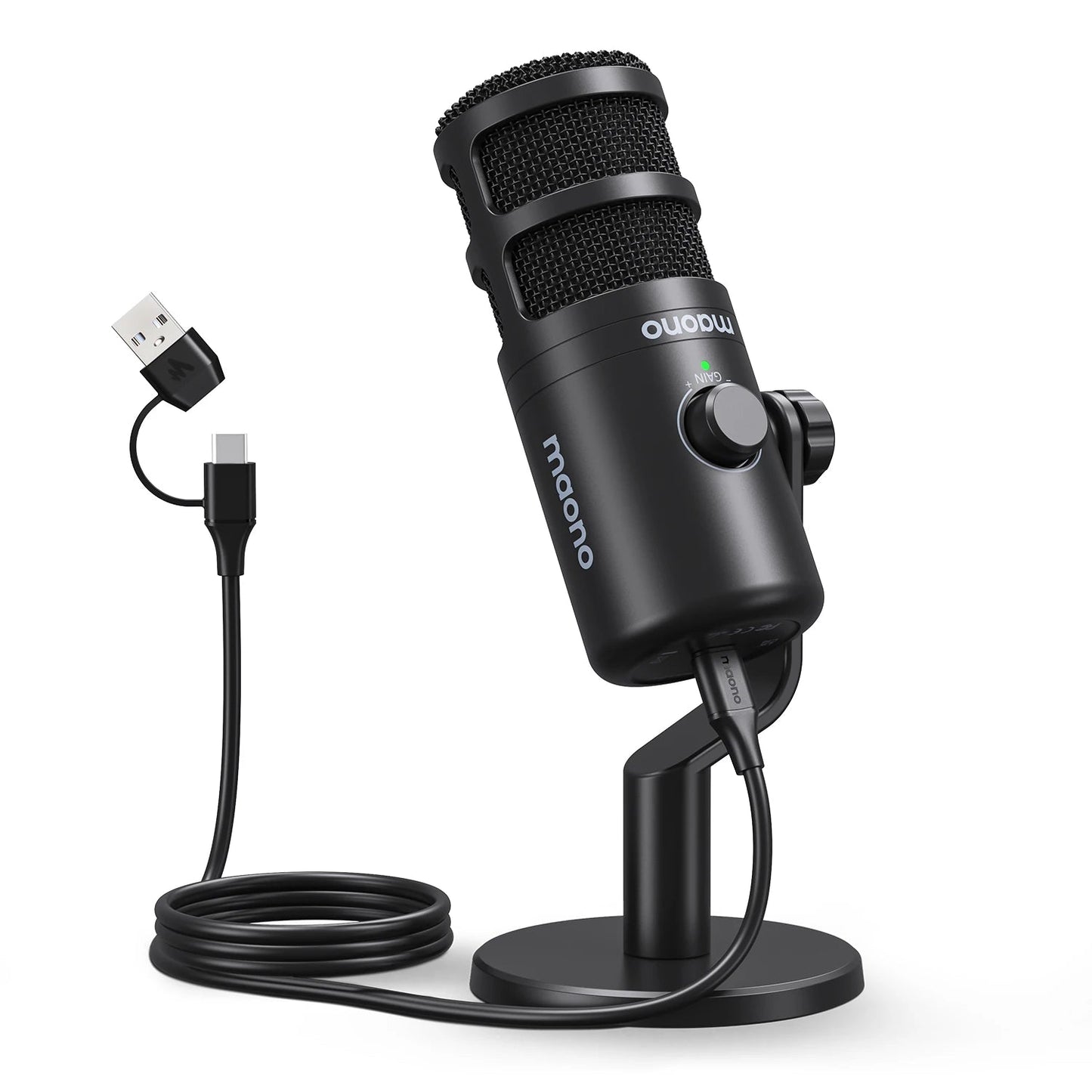 MAONO PD100U Dynamic USB Microphone – Type - C Connector for Phone, Computer, Metal Mic for Recording, Streaming, and Gaming - ZAMAR AUDIO SOLUTIONS