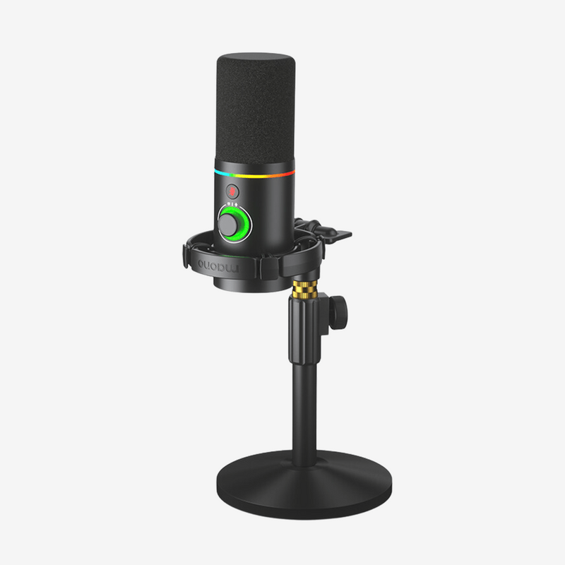 MAONO PD200X dynamic microphone Kenya — full setup view with boom arm and desk mount
