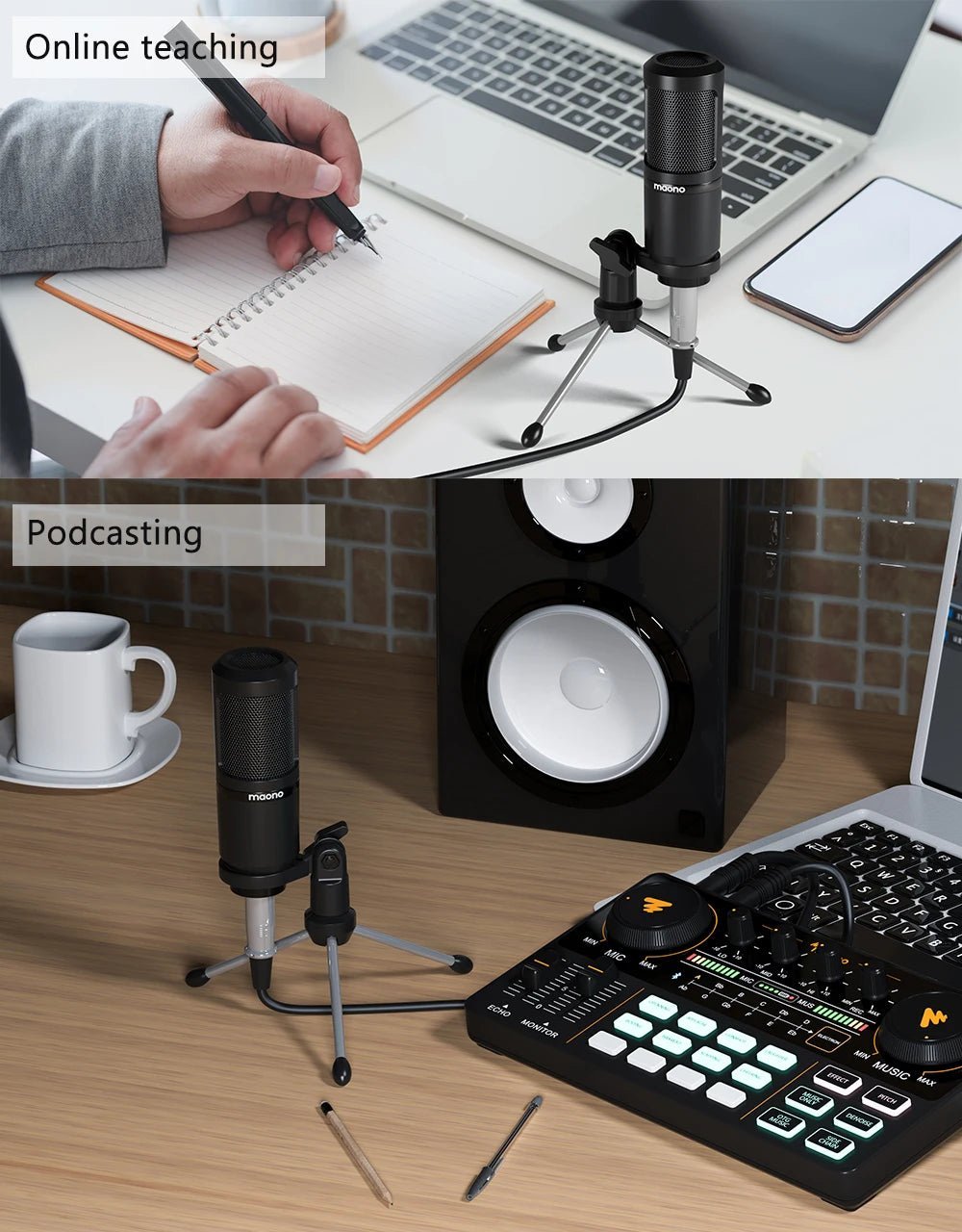 Maono PM360TR Condenser Microphone – 3.5mm Podcast Mic for PC, Laptop, Phone, Gaming, and Recording - ZAMAR AUDIO SOLUTIONS