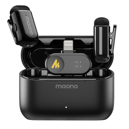 MAONO T1mini Wireless Lapel Microphone – Noise Cancellation, Auto Clipping, App Control, and Long Battery Life - ZAMAR AUDIO SOLUTIONS