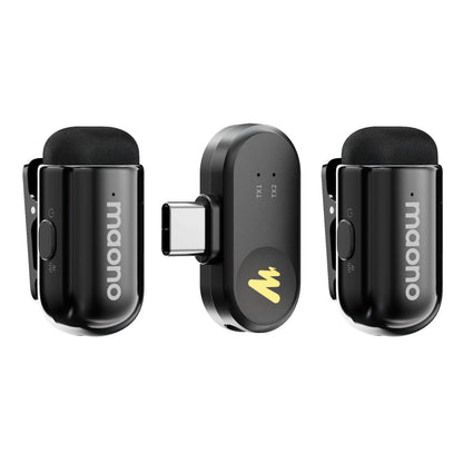 MAONO T1mini Wireless Lapel Microphone – Noise Cancellation, Auto Clipping, App Control, and Long Battery Life - ZAMAR AUDIO SOLUTIONS