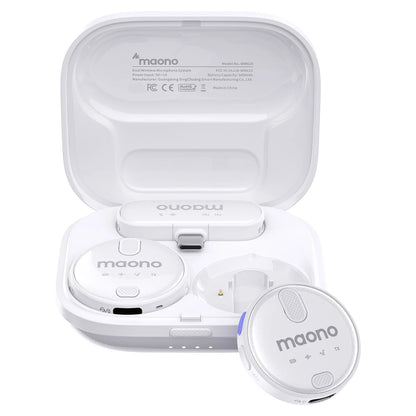 MAONO WM620 Wireless Lavalier Microphone – Compact Lapel Mic with 2 - Level Noise Cancellation, 18H Battery, and CD - Grade Sound - ZAMAR AUDIO SOLUTIONS