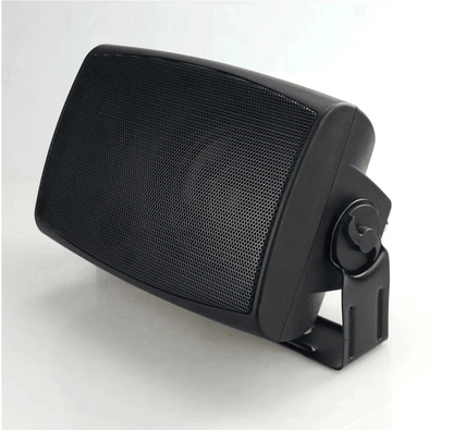 Max F-506D wall mount speaker side profile showing ABS enclosure and wall bracket, Kenya