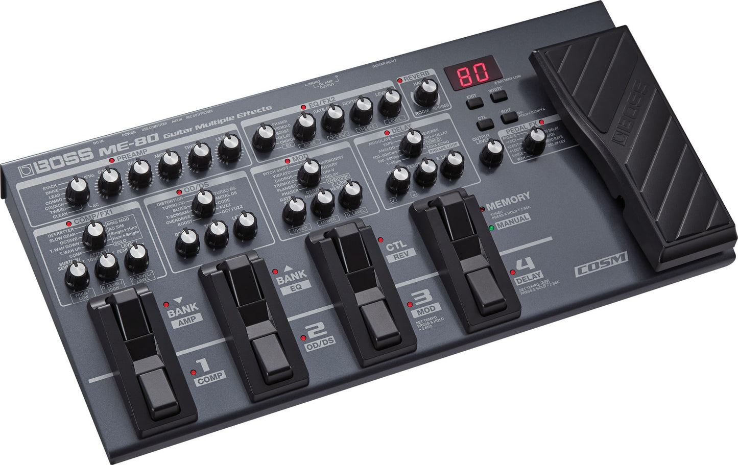 BOSS ME‑80 — Guitar Multi‑Effects Pedal with COSM Amp Models & USB Recording, Nairobi Delivery