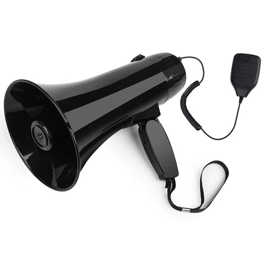 Mealivos 35W Bullhorn Megaphone Speaker – Portable Handheld Amplifier with Built-in Siren, USB Flash Drive, and 240S Recording – Ideal for Events & Emergencies - ZAMAR AUDIO SOLUTIONS