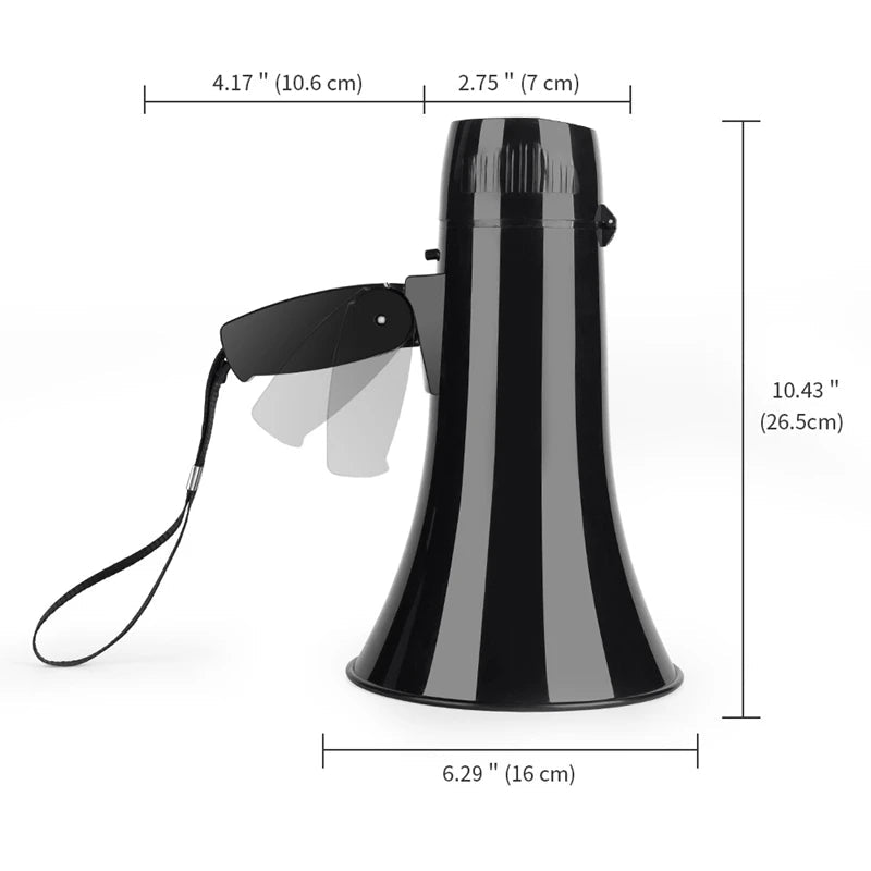 Mealivos 35W Bullhorn Megaphone Speaker – Portable Handheld Amplifier with Built-in Siren, USB Flash Drive, and 240S Recording – Ideal for Events & Emergencies - ZAMAR AUDIO SOLUTIONS