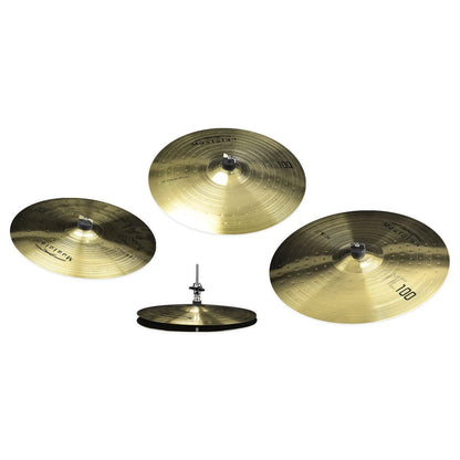 Meinl MCS cymbals Kenya — complete B8 bronze set with hi-hat, crash and ride