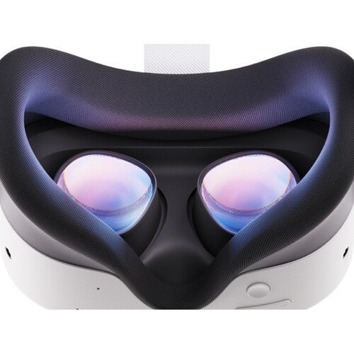 Meta Quest 3S 256GB Kenya headset interior close-up showing two Fresnel lenses and face cushion
