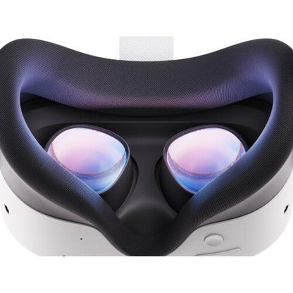 Meta Quest 3S 256GB Kenya headset interior close-up showing two Fresnel lenses and face cushion