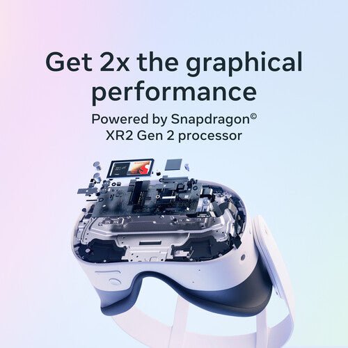 Meta Quest 3S 256GB Kenya headset with exposed internal components and Snapdragon XR2 Gen 2 graphic