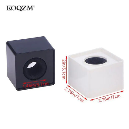 Microphone Logo Flag Station Cube – Square Shaped Interview Mic Station, ABS Prop Stand for News Reporting, KTV, and Interviews - ZAMAR AUDIO SOLUTIONS