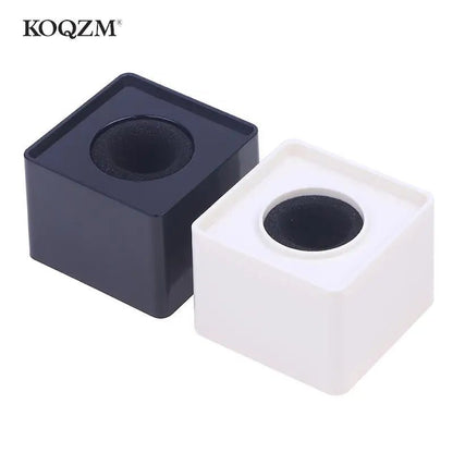 Microphone Logo Flag Station Cube – Square Shaped Interview Mic Station, ABS Prop Stand for News Reporting, KTV, and Interviews - ZAMAR AUDIO SOLUTIONS