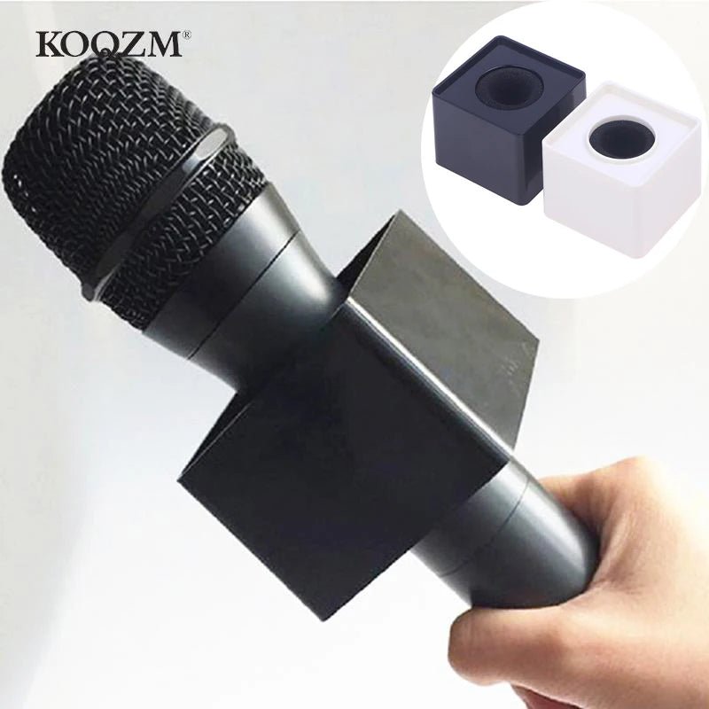 Microphone Logo Flag Station Cube – Square Shaped Interview Mic Station, ABS Prop Stand for News Reporting, KTV, and Interviews - ZAMAR AUDIO SOLUTIONS