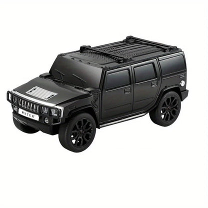 WS-690 model car Bluetooth speaker Kenya in black, front three-quarter view on white background