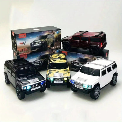 WS-690 model car Bluetooth speaker Kenya in black, camouflage, white and red with retail box packaging