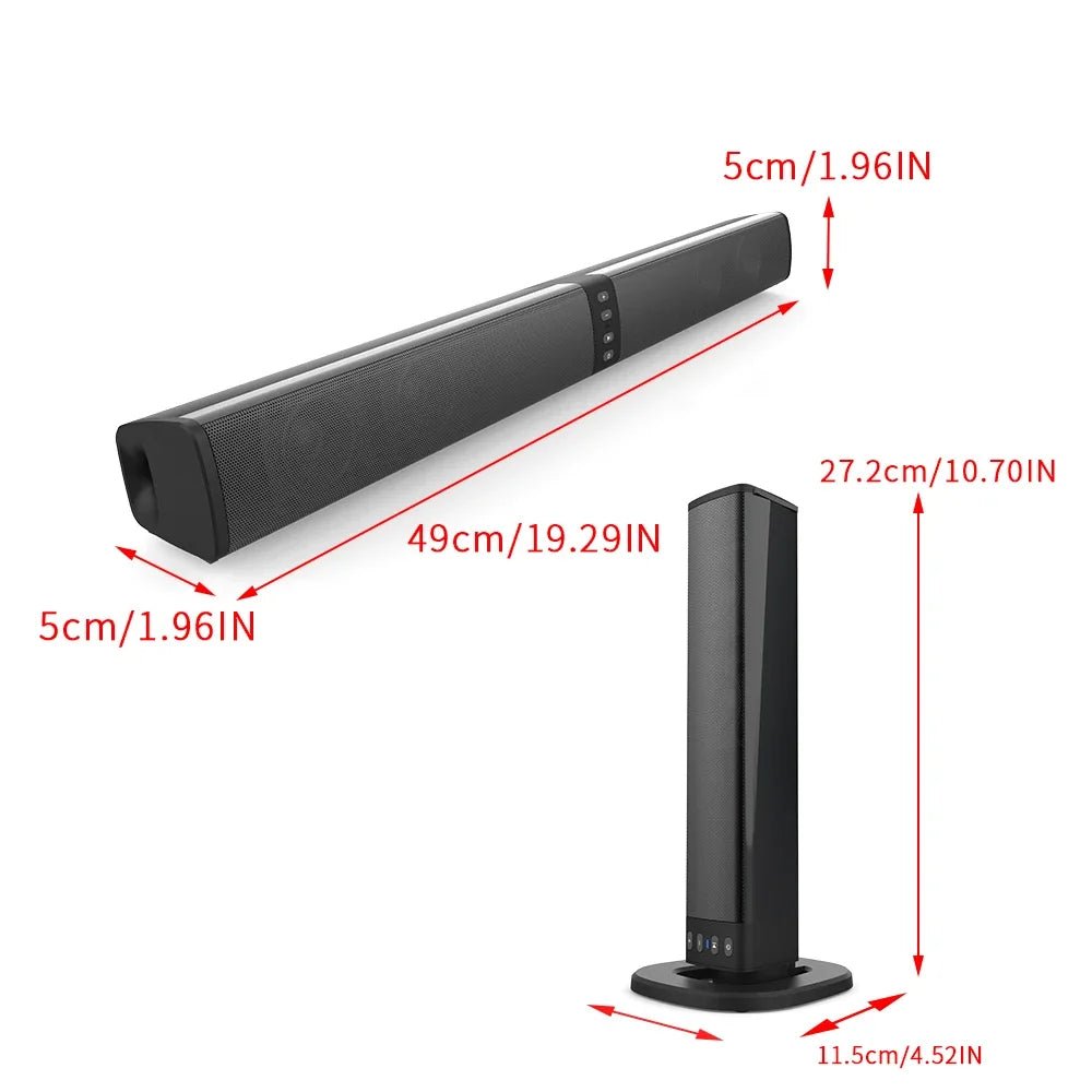 MouZYuan Wireless Bluetooth Speaker Soundbar – Foldable Home Theater Stereo Surround Subwoofer with FM Radio, USB/TF Card Support, and Bluetooth 5.0 - ZAMAR AUDIO SOLUTIONS