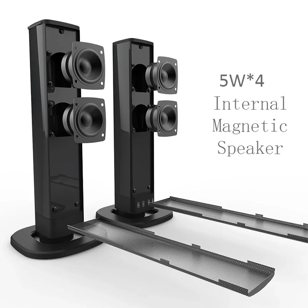 MouZYuan Wireless Bluetooth Speaker Soundbar – Foldable Home Theater Stereo Surround Subwoofer with FM Radio, USB/TF Card Support, and Bluetooth 5.0 - ZAMAR AUDIO SOLUTIONS