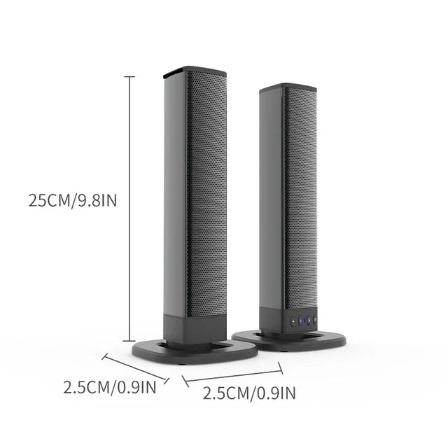MouZYuan Wireless Bluetooth Speaker Soundbar – Foldable Home Theater Stereo Surround Subwoofer with FM Radio, USB/TF Card Support, and Bluetooth 5.0 - ZAMAR AUDIO SOLUTIONS