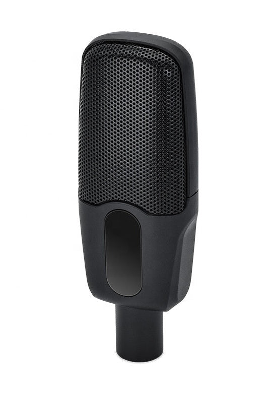 MR4 large-diaphragm studio condenser microphone side profile on stand