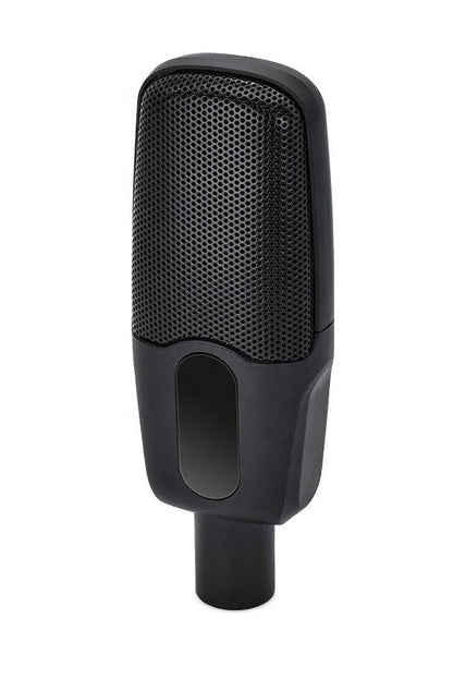 MR4 large-diaphragm studio condenser microphone side profile on stand