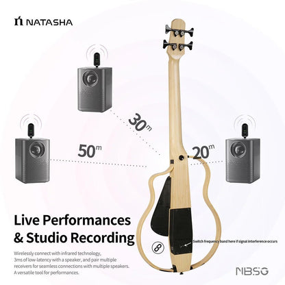 Natasha NBSG Bass Guitar – Smart Wireless Portable Electric Acoustic Bass