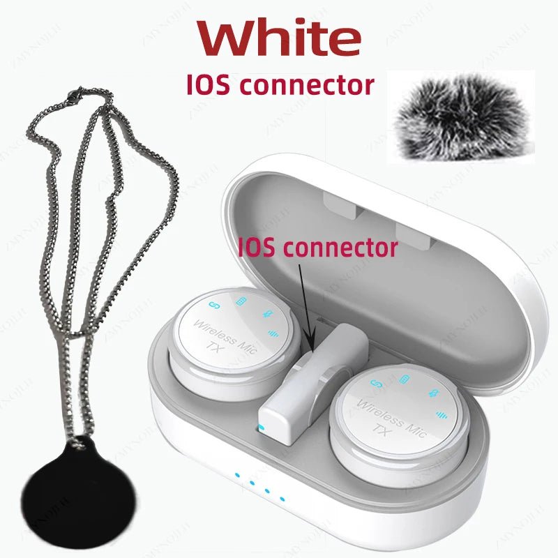 New Magnetic Wireless Lavalier Microphone – Noise Canceling Necklace, Windproof Cap, Audio Video Recording Microphone for Smartphone - ZAMAR AUDIO SOLUTIONS