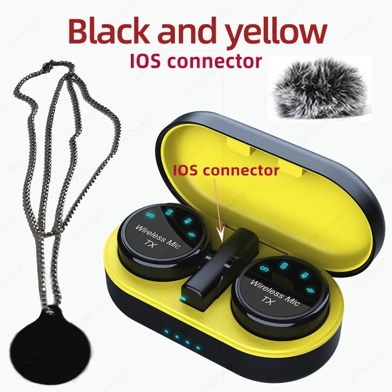 New Magnetic Wireless Lavalier Microphone – Noise Canceling Necklace, Windproof Cap, Audio Video Recording Microphone for Smartphone - ZAMAR AUDIO SOLUTIONS