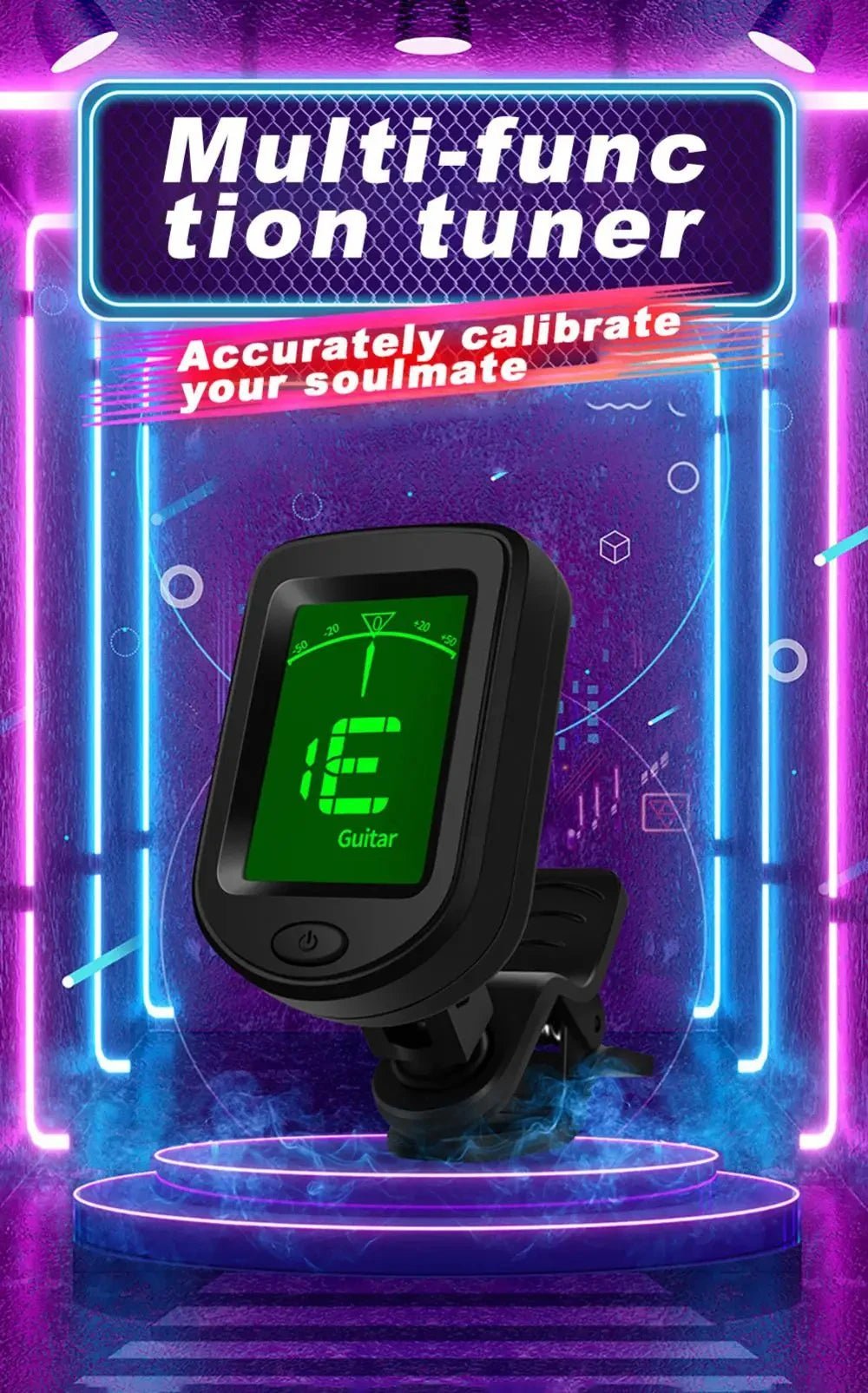 NEW Rechargeable Guitar Tuner – Clip-On Electronic Tuner for Guitar, Bass, Ukulele, Violin, Mandolin, Banjo - ZAMAR AUDIO SOLUTIONS