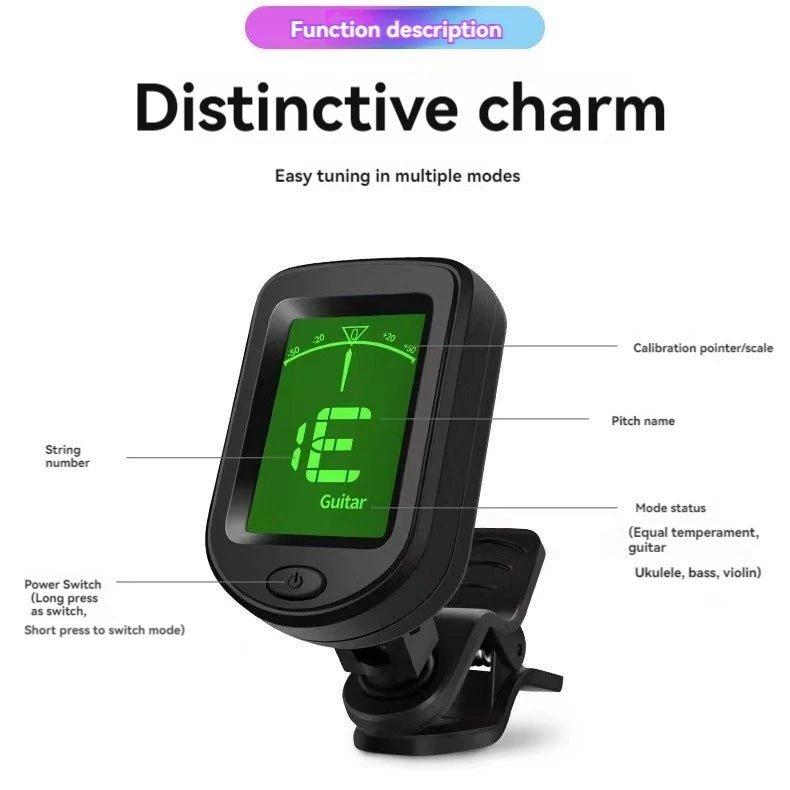NEW Rechargeable Guitar Tuner – Clip-On Electronic Tuner for Guitar, Bass, Ukulele, Violin, Mandolin, Banjo - ZAMAR AUDIO SOLUTIONS