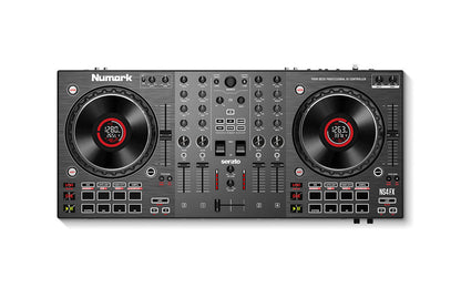 Numark NS4FX Professional 4‑Channel DJ Controller — 24‑Bit Audio Interface, Serato DJ Pro Compatible - ZAMAR AUDIO SOLUTIONS