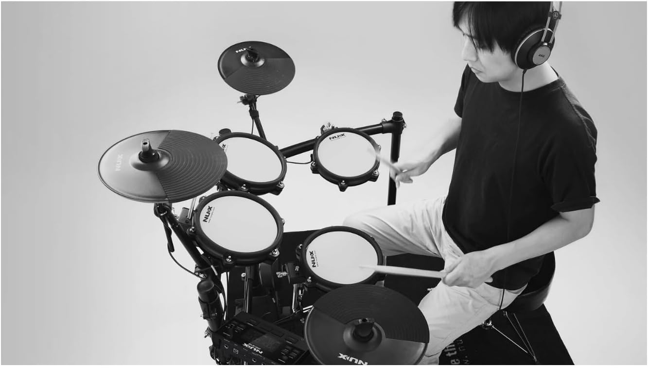 NUX DM‑210 — 8‑Piece Electronic Drum Kit with Mesh Heads & Bluetooth, Nairobi Delivery - ZAMAR AUDIO SOLUTIONS