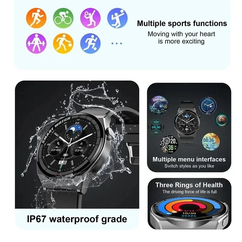 Ola Esporte Watch GT Series Smart Watch – HD Screen, Bluetooth Call, GPS Tracker, Heart Rate Monitor, and Waterproof Smartwatch for Men and Women - ZAMAR AUDIO SOLUTIONS