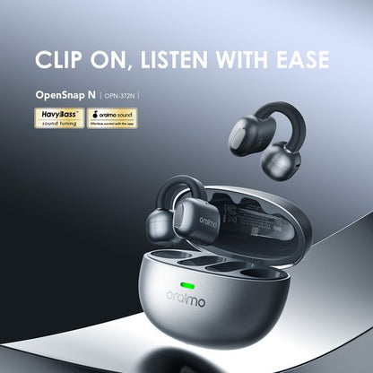 Oraimo OpenSnap Clip OPN‑373 — Clip‑On Open‑Ear True Wireless Earbuds, ENC Calls, Dual Connectivity, Nairobi Delivery